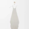 Draped dress in silk White Draped dress in silk White
