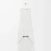 Draped dress in silk White Draped dress in silk White