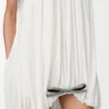 Draped dress in silk White Draped dress in silk White
