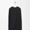 Draped dress in viscose Black Draped dress in viscose Black