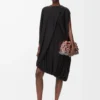 Draped dress in viscose Black Draped dress in viscose Black
