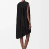 Draped dress in viscose Black Draped dress in viscose Black