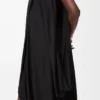 Draped dress in viscose Black Draped dress in viscose Black