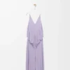 Draped dress in viscose Lilac