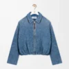 Draped jacket in denim Indigo Blue Draped jacket in denim Indigo Blue