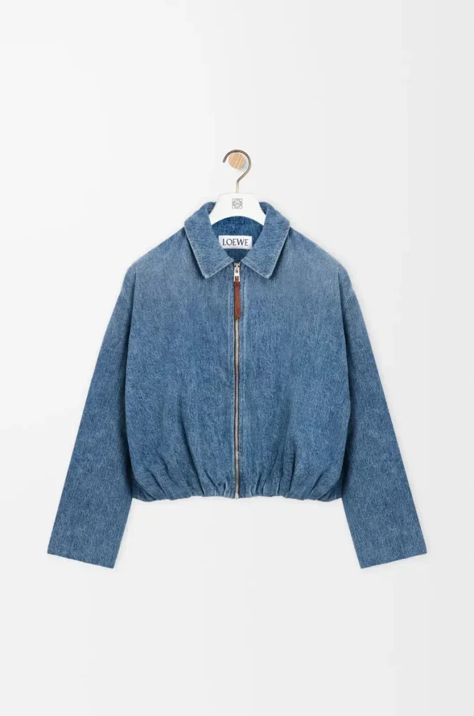 Draped jacket in denim Indigo Blue Draped jacket in denim Indigo Blue