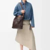 Draped jacket in denim Indigo Blue Draped jacket in denim Indigo Blue