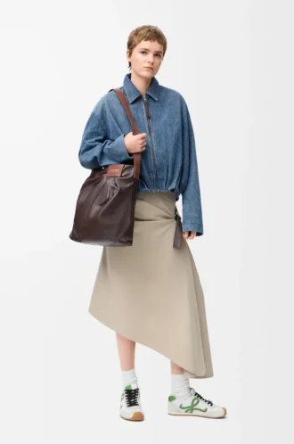 Draped jacket in denim Indigo Blue