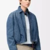 Draped jacket in denim Indigo Blue Draped jacket in denim Indigo Blue