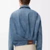 Draped jacket in denim Indigo Blue Draped jacket in denim Indigo Blue
