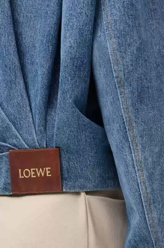 Draped jacket in denim Indigo Blue Draped jacket in denim Indigo Blue