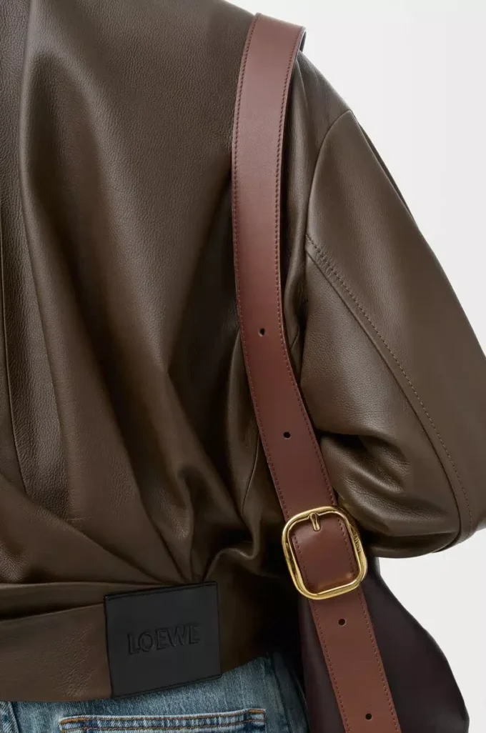 Draped jacket in nappa calfskin Dark Green Draped jacket in nappa calfskin Dark Green