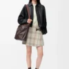 Draped jacket in nappa lambskin Black