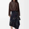 Draped jacket in nappa lambskin Chocolate Brown