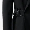 Draped jacket in wool Black Draped jacket in wool Black