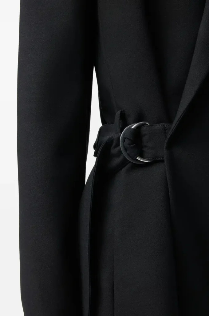 Draped jacket in wool Black Draped jacket in wool Black