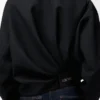 Draped jacket in wool Black Draped jacket in wool Black