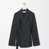 Draped jacket in wool Dark Grey Draped jacket in wool Dark Grey
