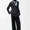 Draped jacket in wool Dark Grey Draped jacket in wool Dark Grey