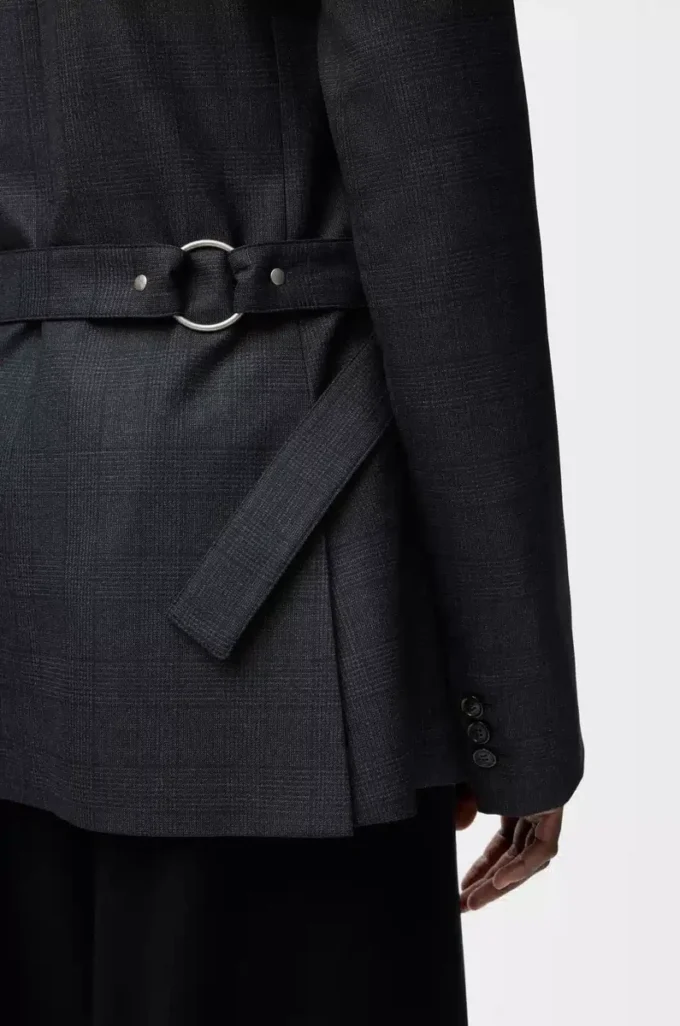 Draped jacket in wool Dark Grey Draped jacket in wool Dark Grey