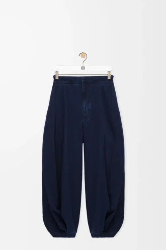 Draped jeans in denim Dark Indigo