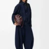 Draped shirt in denim Dark Indigo