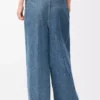 Draped jeans in denim Indigo Blue Draped jeans in denim Indigo Blue
