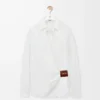Draped shirt in cotton White