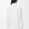 Draped shirt in cotton White