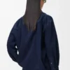 Draped shirt in denim Dark Indigo