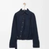 Draped shirt in denim Indigo Blue Draped shirt in denim Indigo Blue