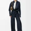 Draped shirt in denim Indigo Blue Draped shirt in denim Indigo Blue