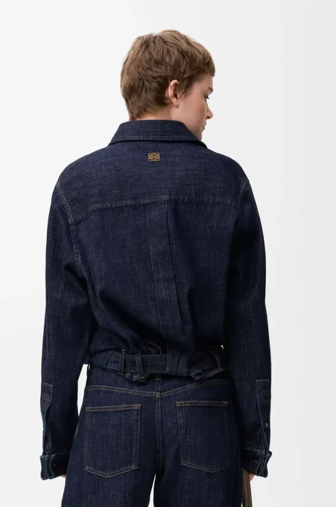 Draped shirt in denim Indigo Blue Draped shirt in denim Indigo Blue