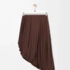 Draped skirt in viscose Coffee Draped skirt in viscose Coffee
