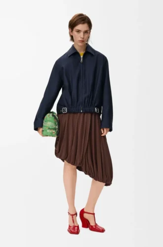 Draped skirt in viscose Coffee