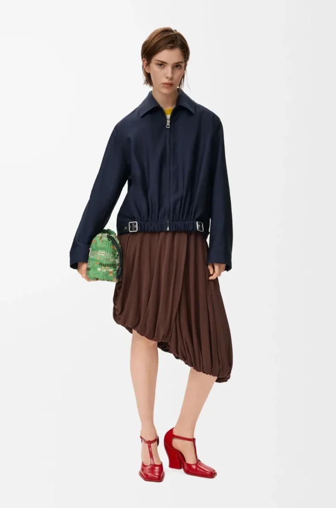 Draped skirt in viscose Coffee Draped skirt in viscose Coffee