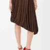 Draped skirt in viscose Coffee Draped skirt in viscose Coffee