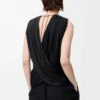 Draped top in silk Black Draped top in silk Black