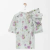 Draped top in silk blend taffeta Light Blue/Multicolor Draped top in silk blend taffeta Light Blue/Multicolor