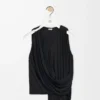 Draped top in viscose Black Draped top in viscose Black