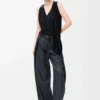 Draped top in viscose Black Draped top in viscose Black