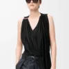 Draped top in viscose Black Draped top in viscose Black