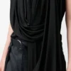 Draped top in viscose Black Draped top in viscose Black