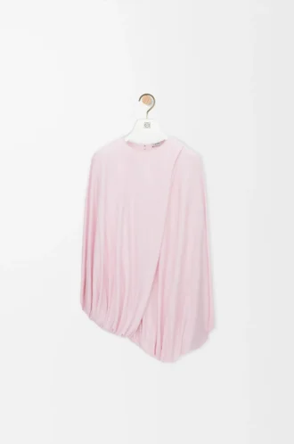 Draped top in viscose Pink
