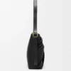 Draped tote in mellow nappa lambskin Black