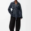 Draped trousers in cotton and silk Black Draped trousers in cotton and silk Black
