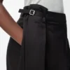 Draped trousers in cotton and silk Black Draped trousers in cotton and silk Black