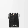 Drawstring pocket in raffia Black Drawstring pocket in raffia Black
