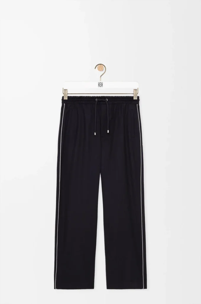 Drawstring trousers in wool Navy Blue Drawstring trousers in wool Navy Blue