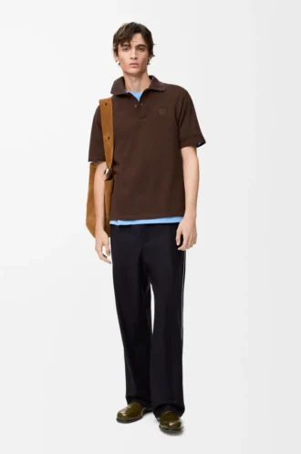 Drawstring trousers in wool Navy Blue